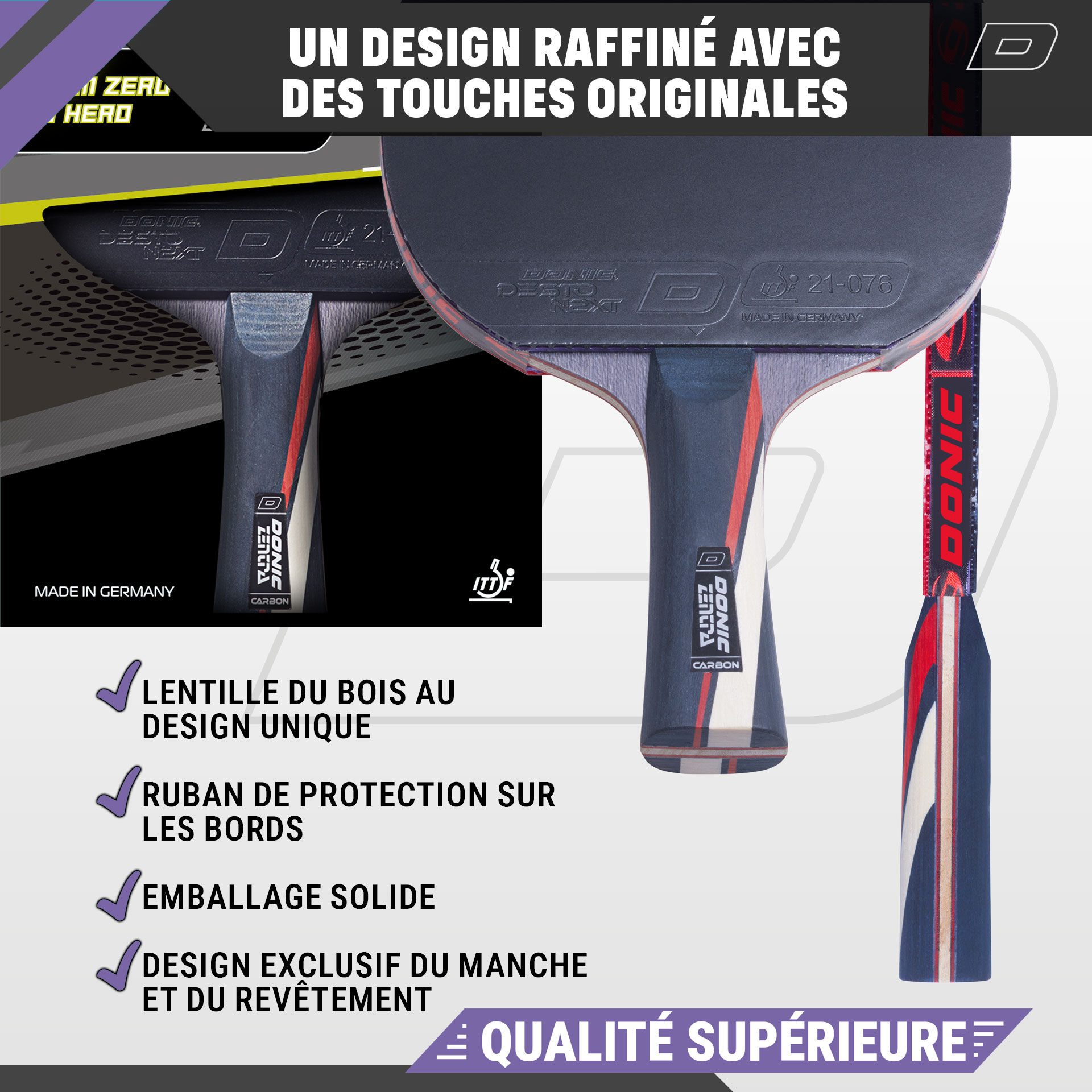Bundle - DONIC ZENTRA NEXT CARBON / DESTO NEXT