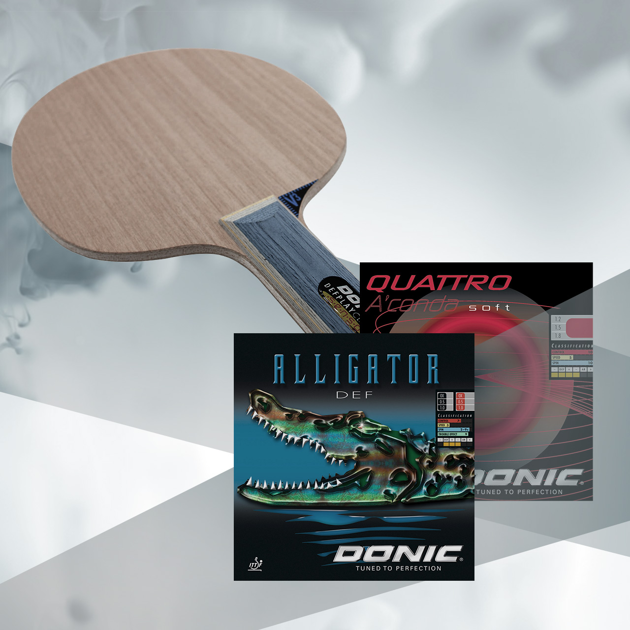 Bundle DONIC DEFPLAY CLASSIC SENSO / QUATTRO A´CONDA SOFT / ALLIGATOR DEF Bundle DONIC DEFPLAY CLASSIC SENSO / QUATTRO A´CONDA SOFT / ALLIGATOR DEF
