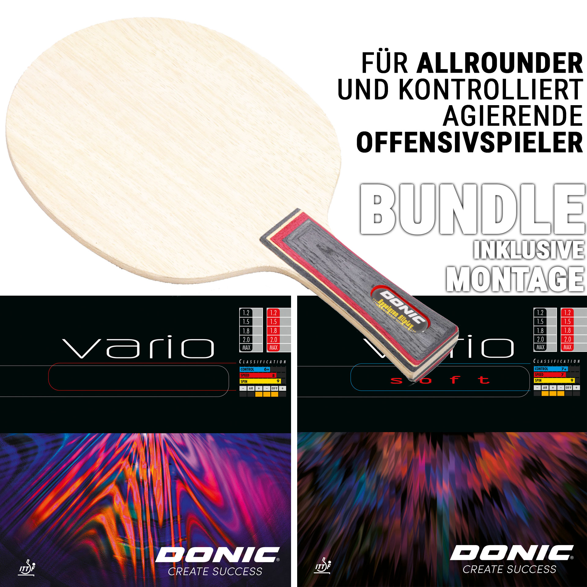 Bundle - DONIC Appelgren Allplay / Vario / Vario soft