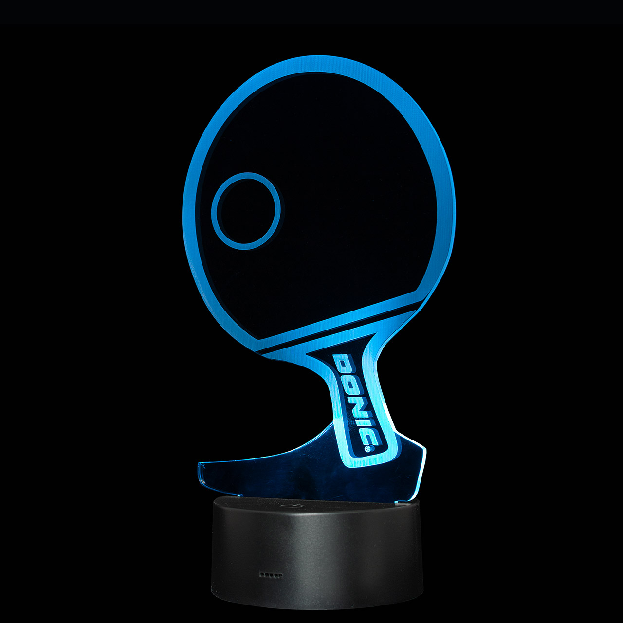 lampe trophée LED - couleur cyan