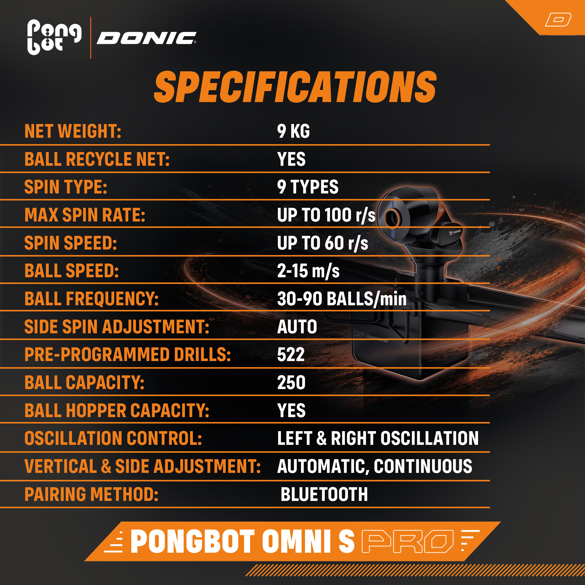 DONIC - PONGBOT OMNI S PRO