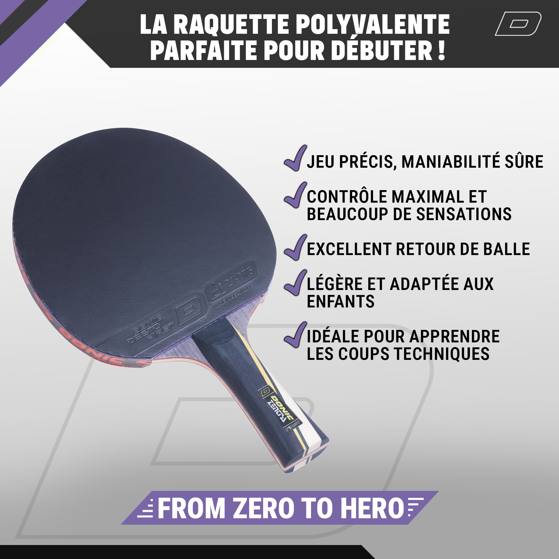Bundle - DONIC ZENTRA FIRST ALLROUND / DESTO FIRST