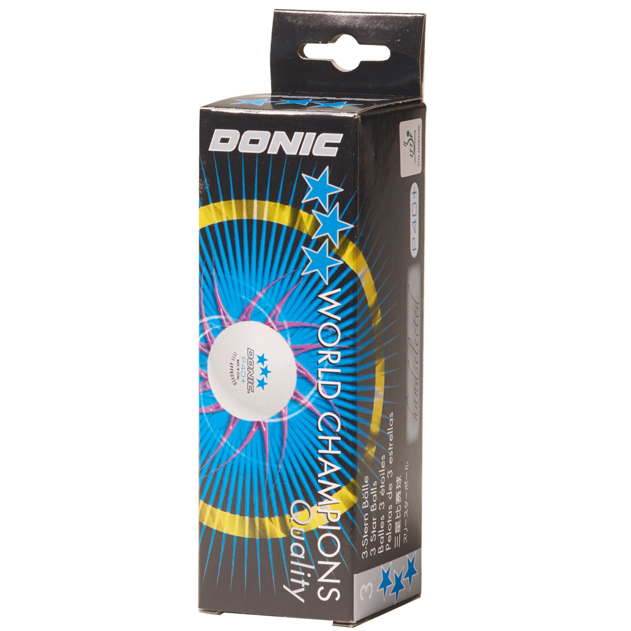 donic-ball_3_star_p_40_plus-3-pack_white Tischtennis Ball DONIC P40+ 3 Star 3er Pack