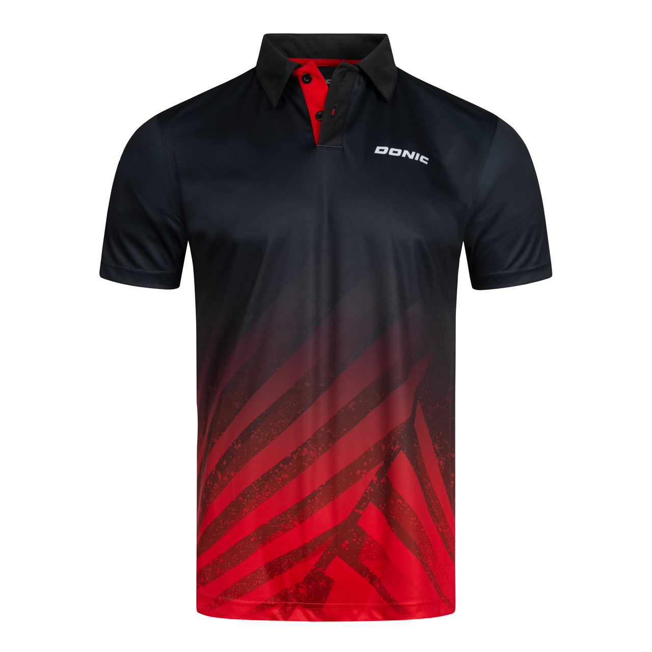 donic-poloshirt_flow-black-red-front-web DONIC Poloshirt Flow schwarz/rot Brust