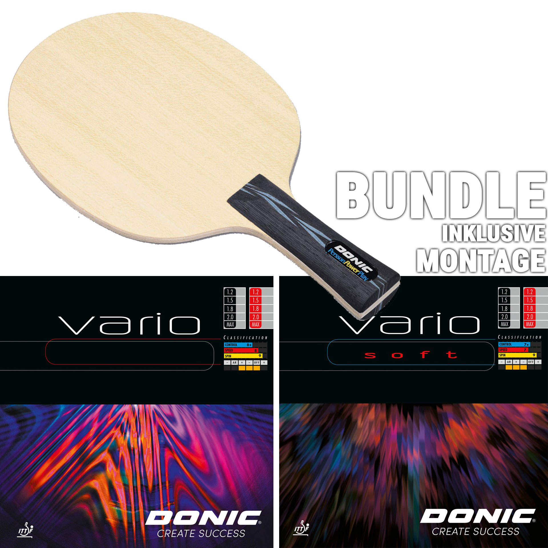 Bundle DONIC PERSSON POWERPLAY / VARIO / VARIO SOFT  Bundle DONIC PERSSON POWERPLAY / VARIO / VARIO SOFT