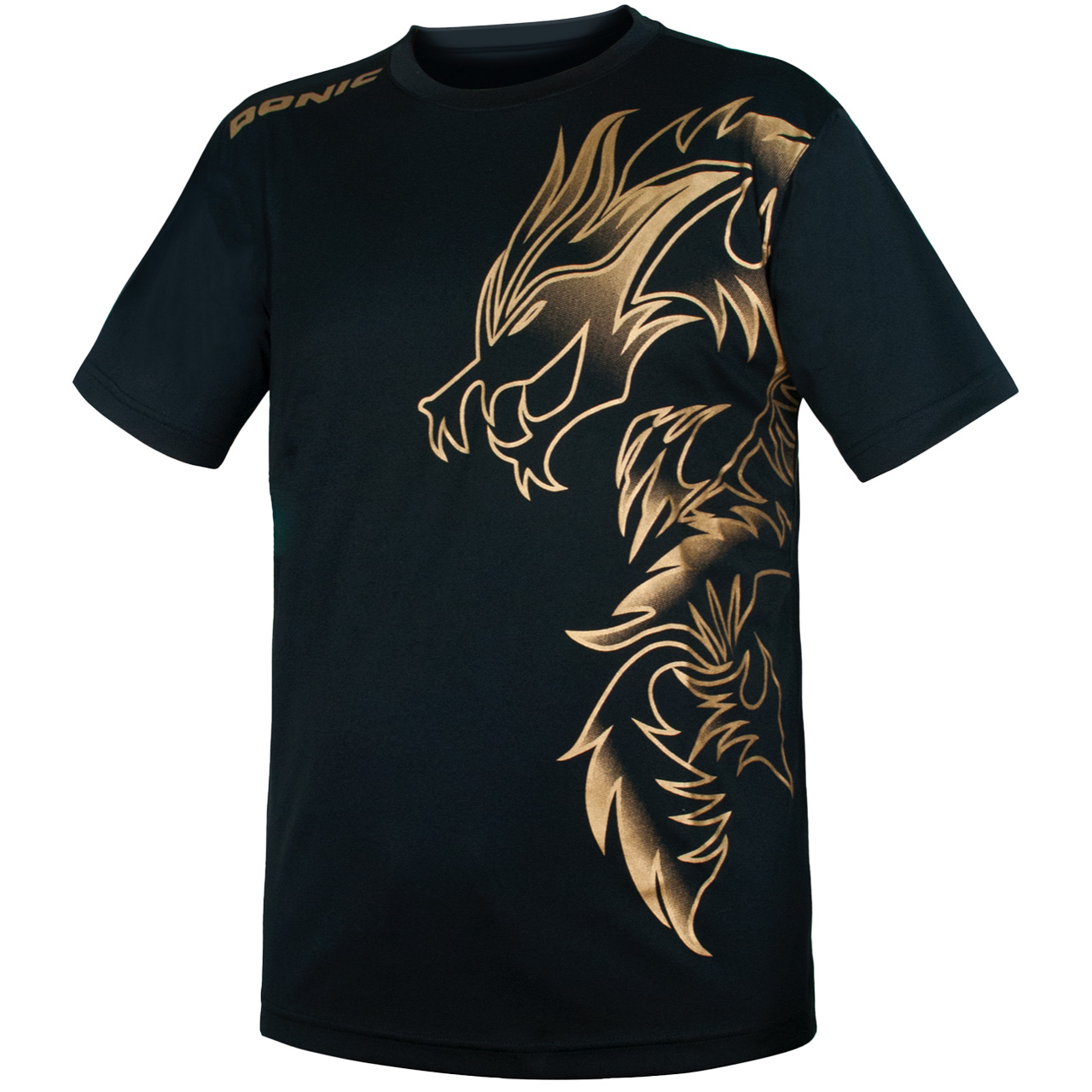donic-t_shirt_dragon-black-web Tischtennis DONIC T-Shirt Dragon schwarz Brust