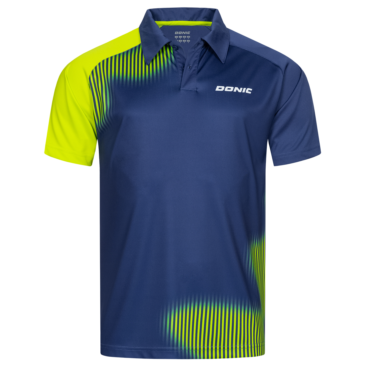 donic-polo_caliber-navy-lime-front-stills-web DONIC Poloshirt Caliber marine/cyan