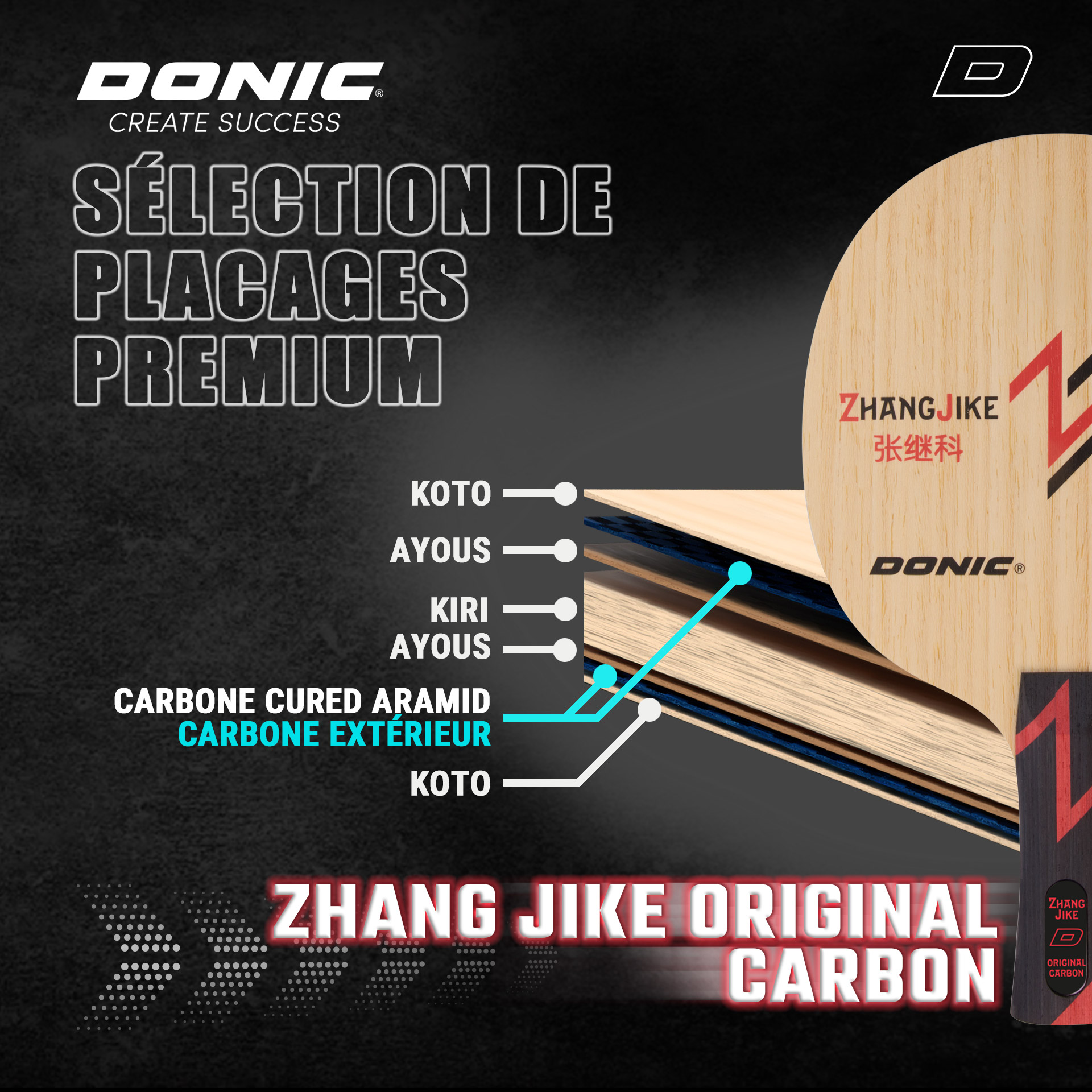  DONIC ZHANG JIKE ORIGINAL CARBON 