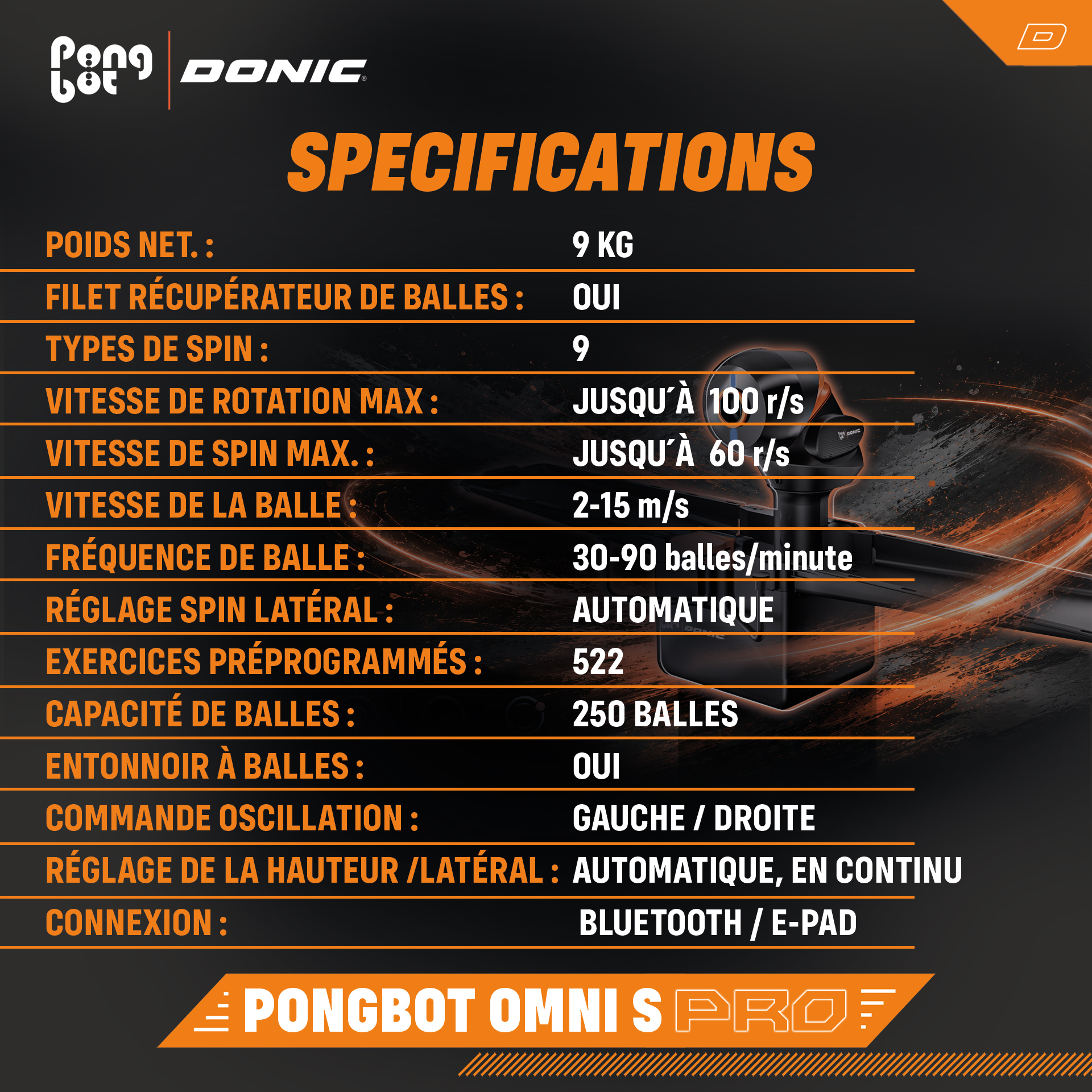 DONIC - PONGBOT OMNI S PRO