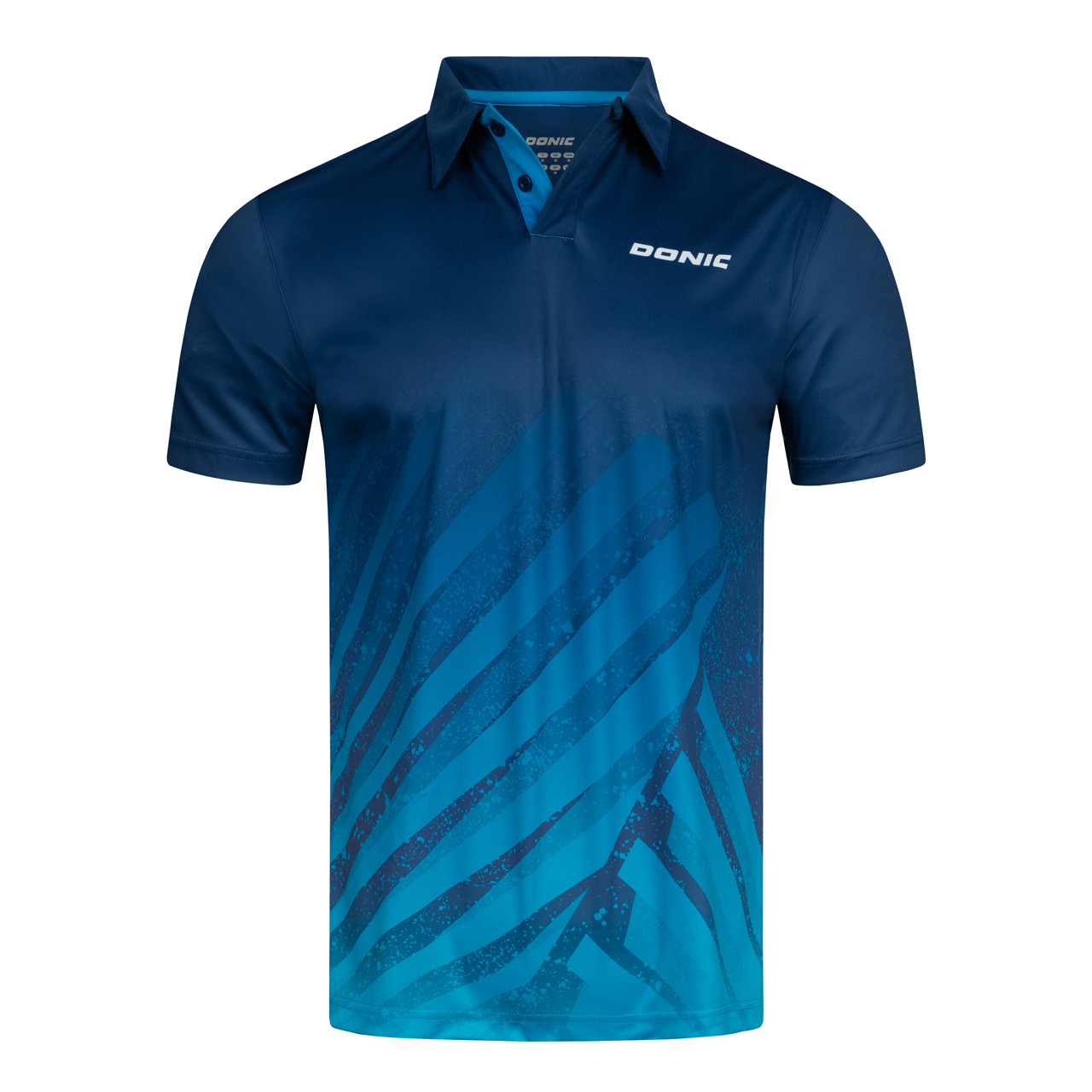 donic-poloshirt_flow-navy-front-web DONIC Poloshirt Flow marine/cyanblau Brust