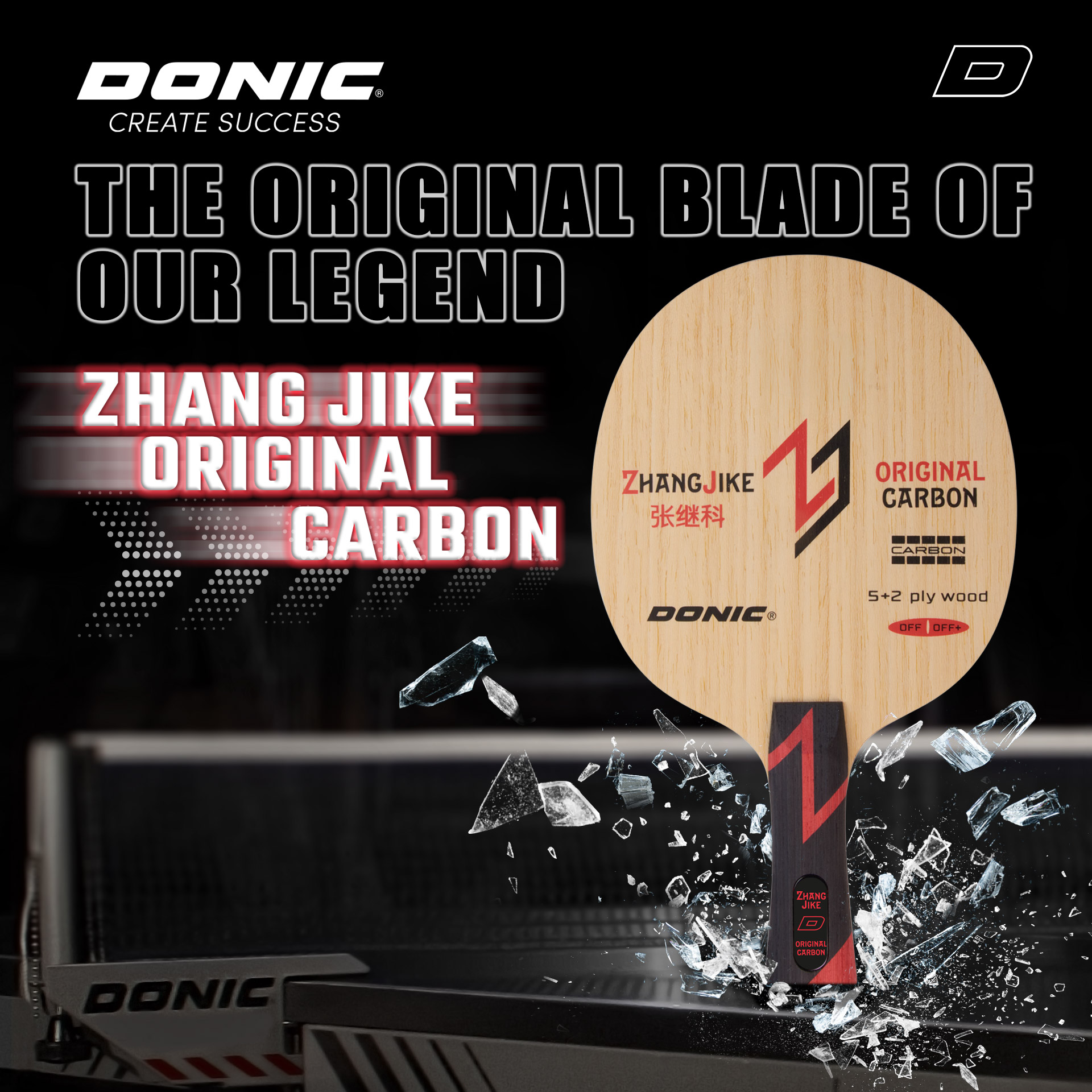 Tischtennisholz Zhang Jike Original Carbon
