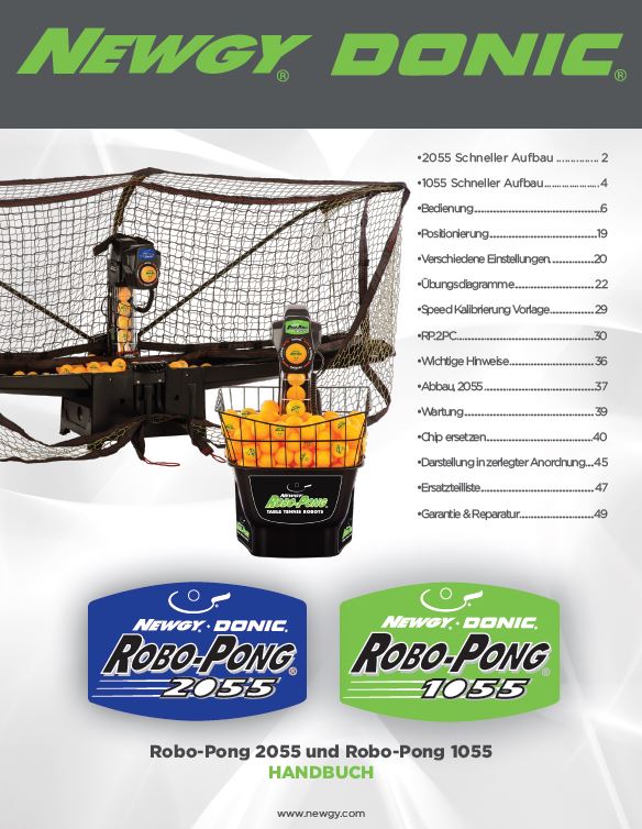 Titelseite Handbuch Robopong