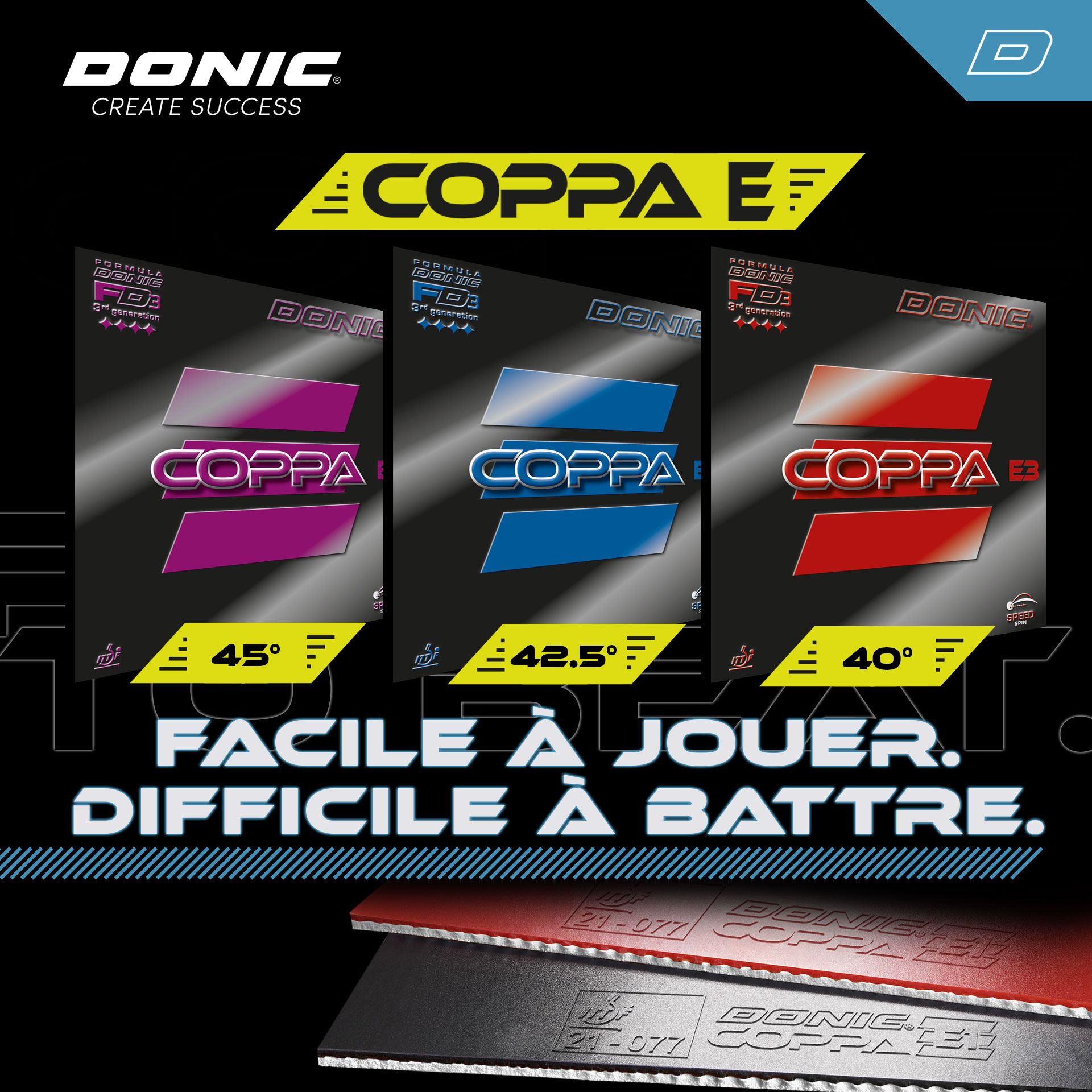 DONIC COPPA E Revêtements