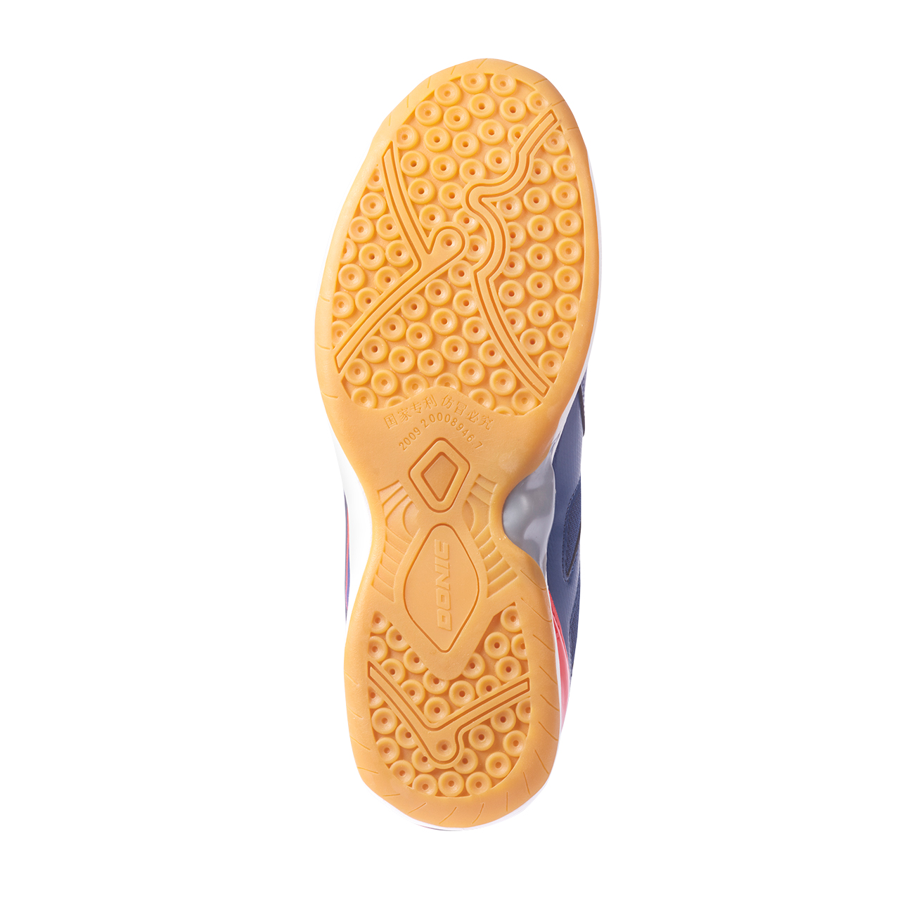 donic-shoe_spaceflex-blue-sole-web DONIC Spaceflex marine/rot sole
