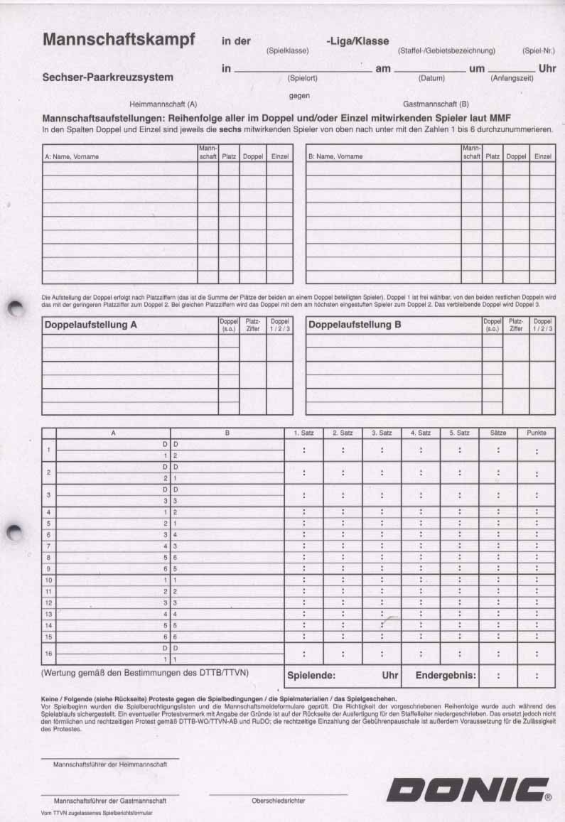 TT-Verband Niedersachsen 6er