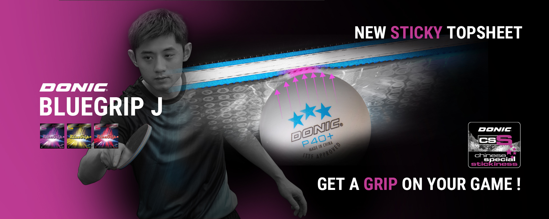 DONIC BLUEGRIP J - Tischtennisbelag - Get a Grip on Your Game