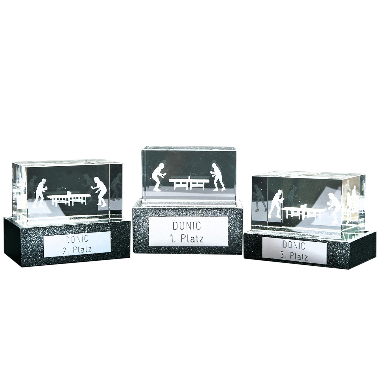 Steinsockel mit Kristallglas - Block