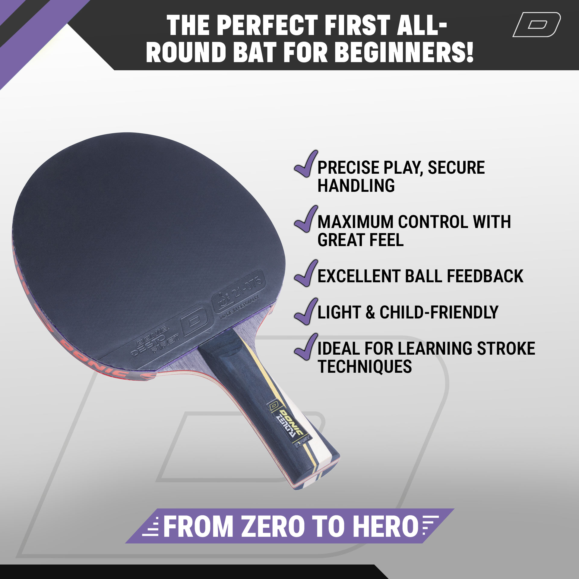 Bundle - DONIC ZENTRA FIRST ALLROUND / DESTO FIRST