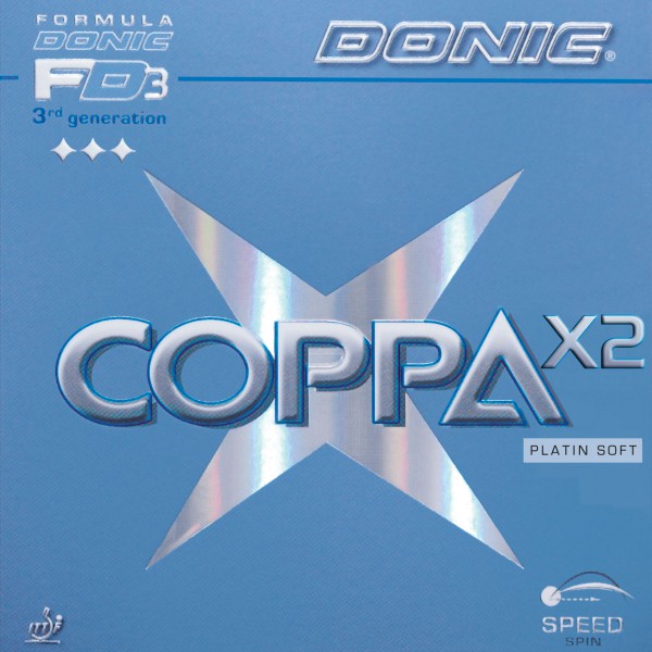 Tischtennis Belag DONIC Coppa X2 Platin Soft Cover