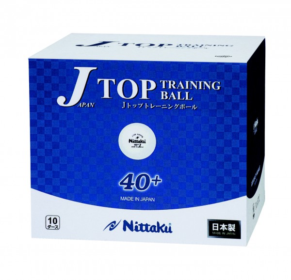 Tischtennis Trainingsball Nittaku J-Top 40+ weiß 120er Box